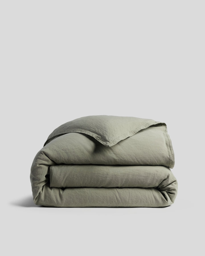 Linen Tencel Duvet Cover - FINAL SALE (Moss)